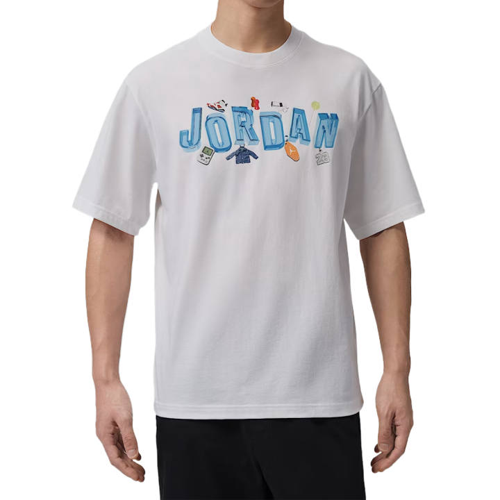 Jordan Jordan T Shirts Men's White Crew Neck Moderate