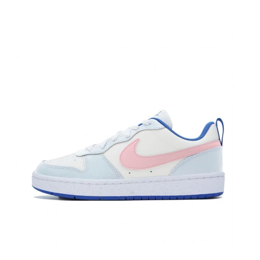 Nike Nike Court Borough Pink Love 1 Versatile Monster Leather Low top Kids' Skateboarding Shoes Blue White Teenagers