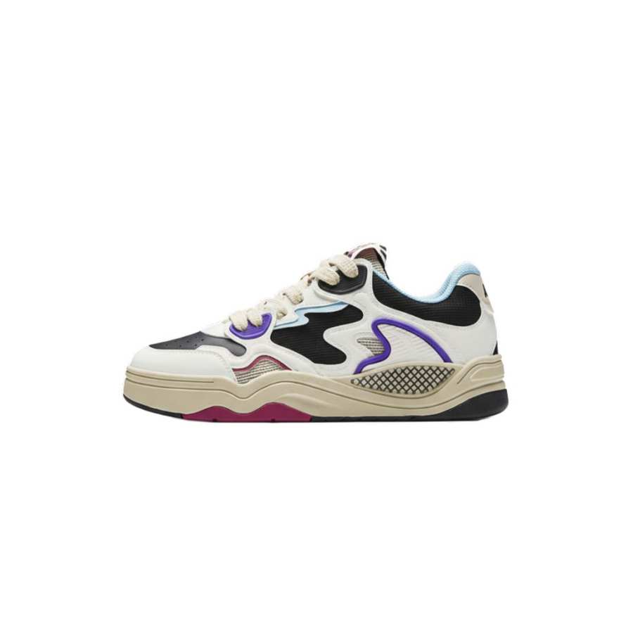 Anta Flame Low top Skateboard Shoes Men's White Black Blue