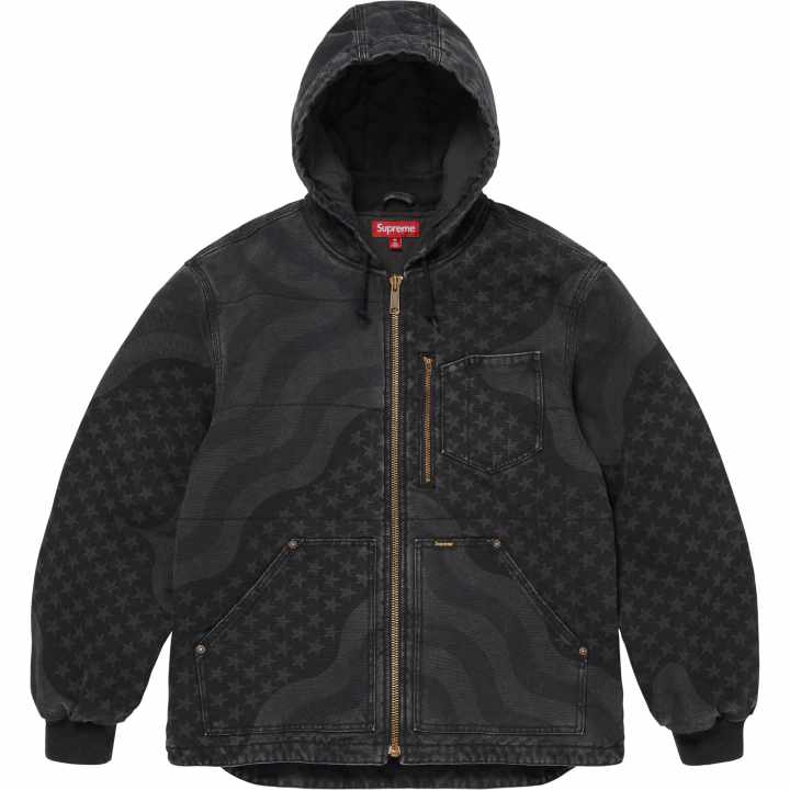 Supreme Supreme SS26 WEEK5 Flag Quilted Hooded Work Jacket Unisex