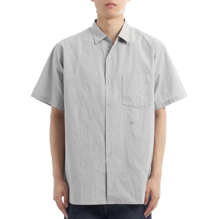 Nanamica Shirts Men's Light Gray Lapel Moderate Other