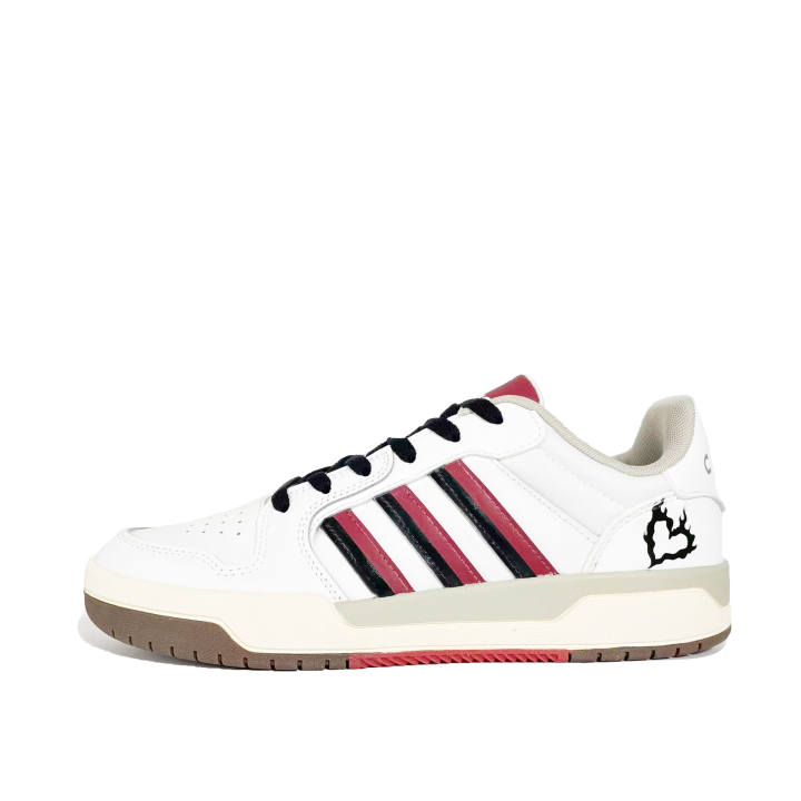 Adidas Adidas Black Flame Heart Textile, Synthetic Leather, Split Cow Leather Slip Resistant Abrasion Resistant Low top