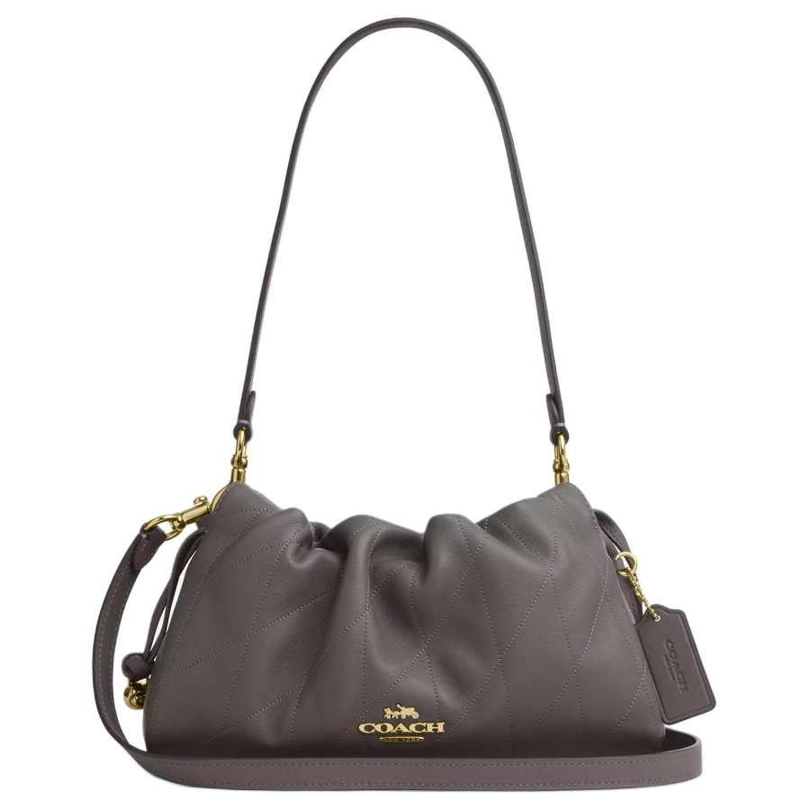 COACH Faye Sheepskin Shoulder Bag Medium Women's Slate