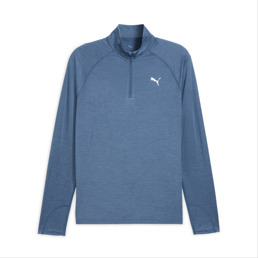 PUMA Velocity T Shirts Men's Dark Indigo/Light Blue Stand Collar Moderate