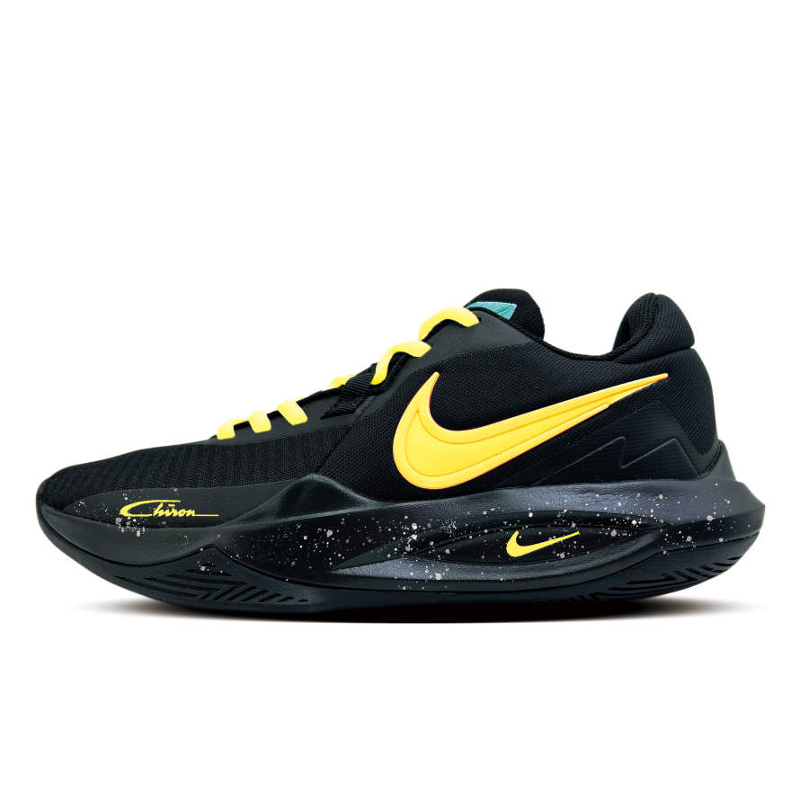 Nike Nike Precision 6 Fabric Cushioning Abrasion Resistant Height Increasing Low top Rubber Basketball Shoes Men's Black