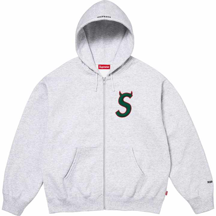 Supreme Supreme SS26 WEEK5 Devil S Logo Zip Up Hooded Sweatshirt Unisex