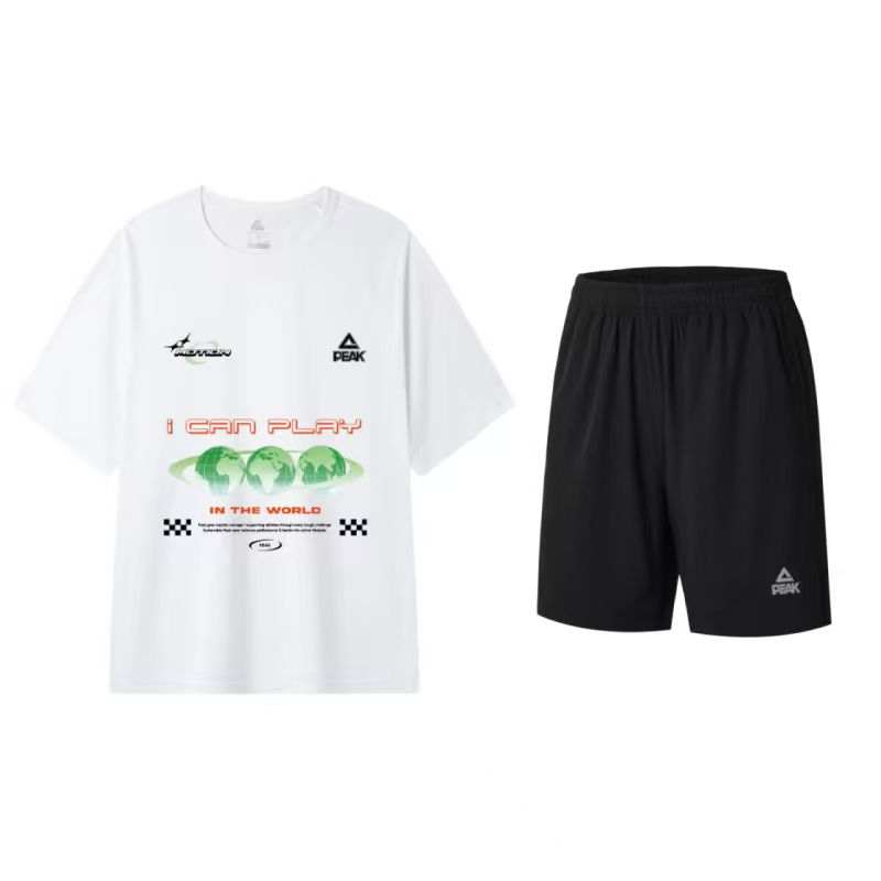 PEAK Casual Sportswear Unisex White+Black