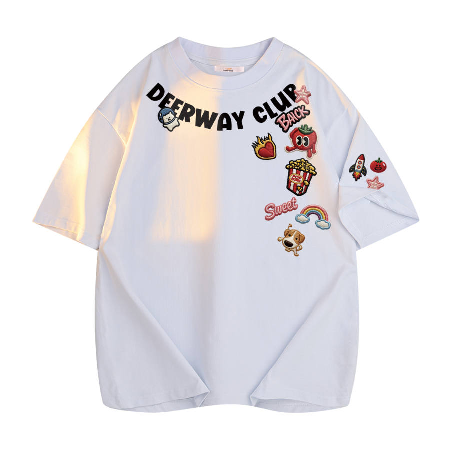 DEERWAY T Shirts Unisex Crew Neck Moderate Straight Fit