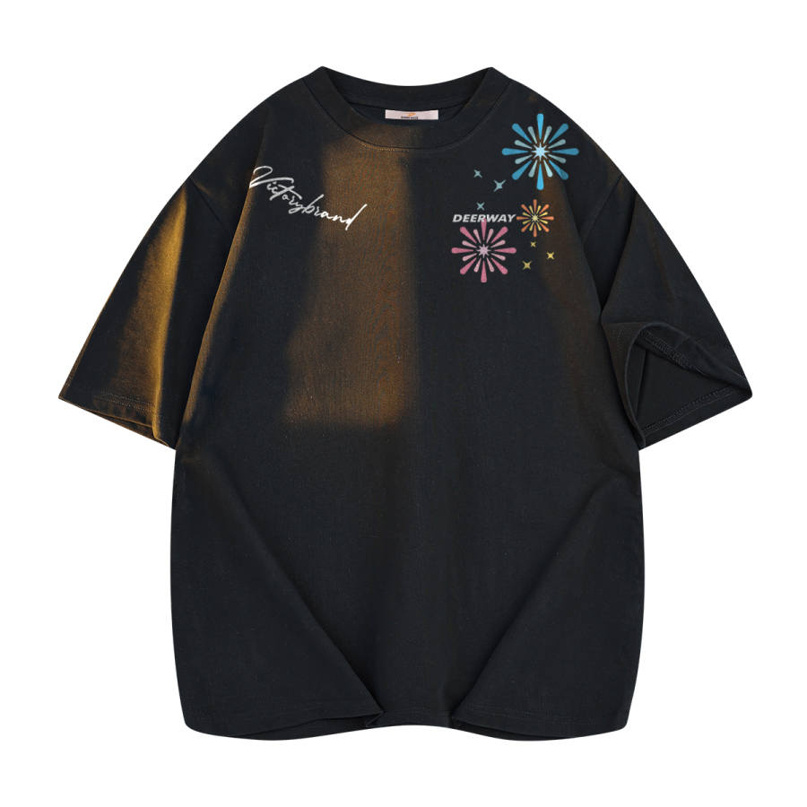 DEERWAY T Shirts Unisex Crew Neck Moderate Straight Fit