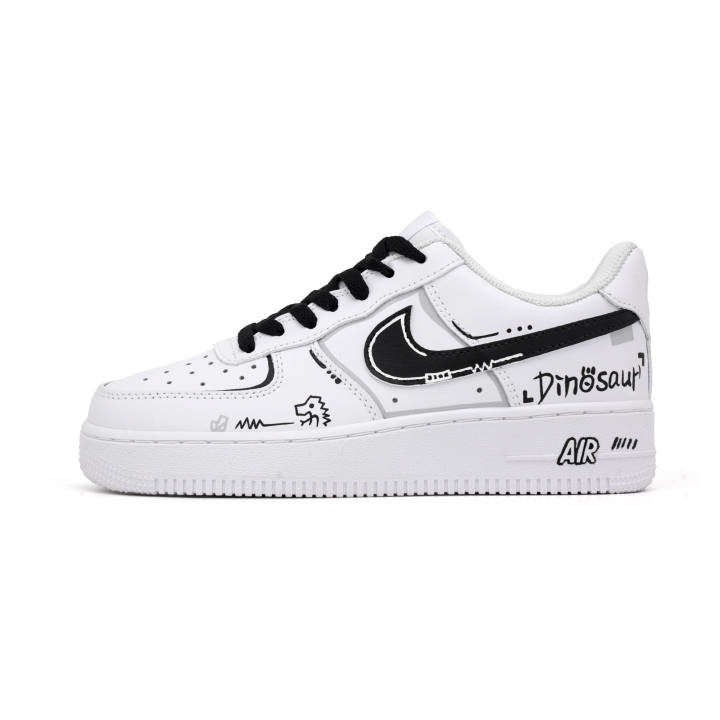 Nike Nike Air Force 1 Graffiti Action Cow Leather Abrasion Resistant Slip Resistant Low top Skateboard Shoes Unisex