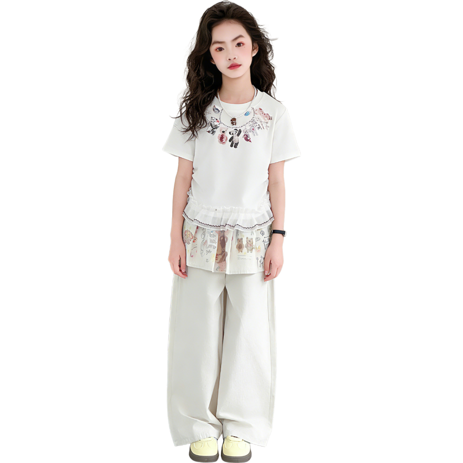 Lanza Lanza Girls' Set Spring Fall Middle School Kids'