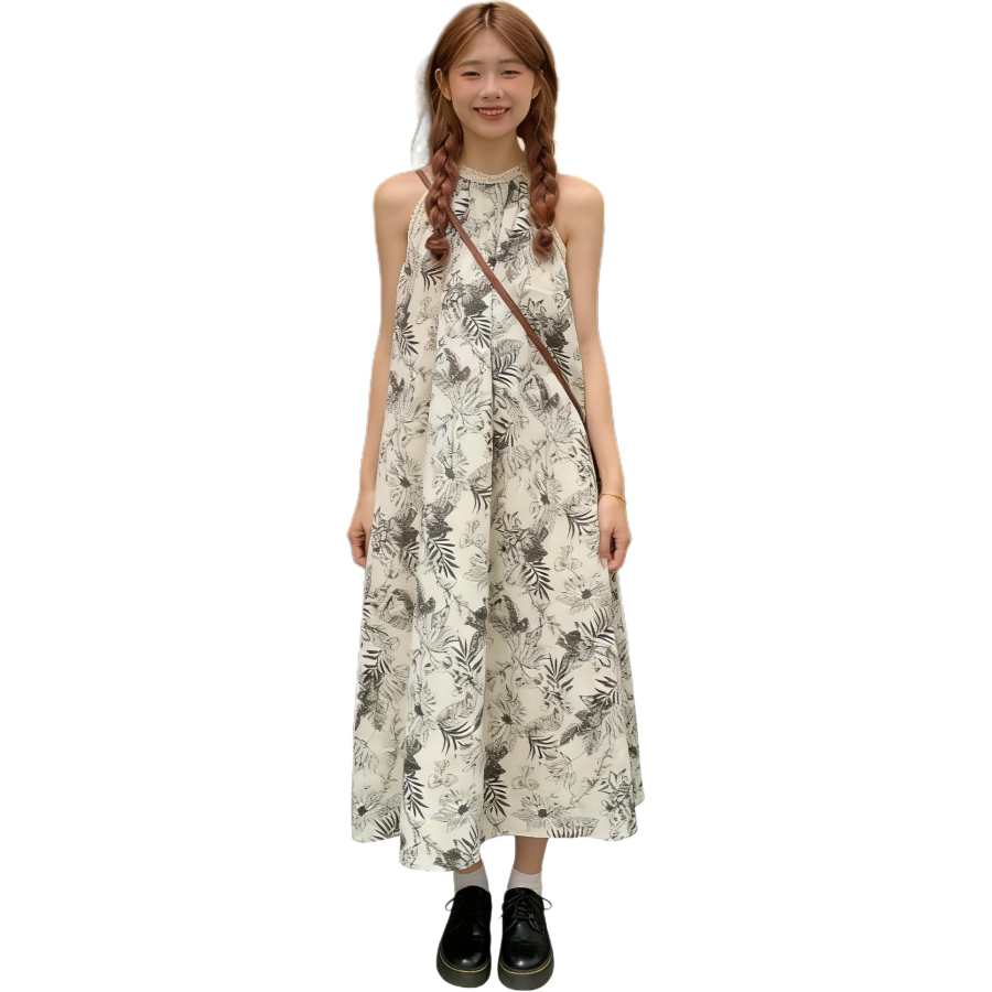 JBBCN JBBCN Sleeveless Dresses Women's Image Color Collarless Thin Long