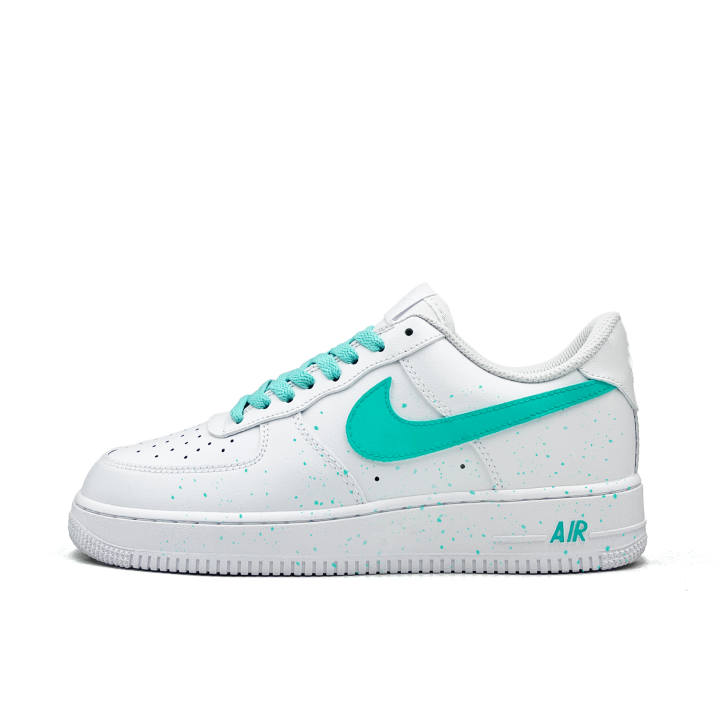 Nike Nike Air Force 1 Mint Star Falls Cow Leather Slip Resistant High top Skateboard Shoes Unisex White