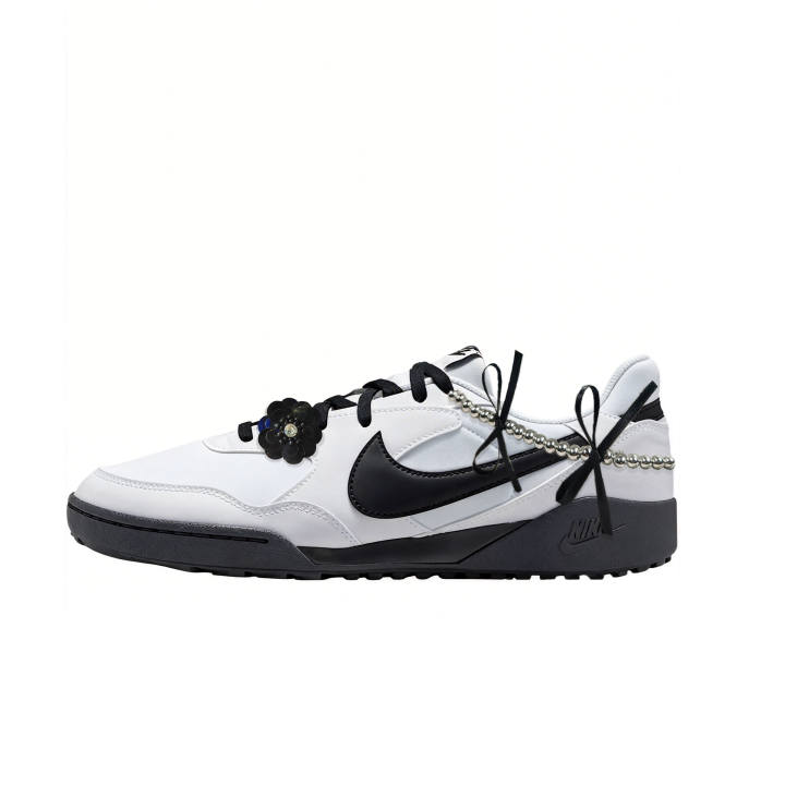 Nike Nike Terra Manta White Black Floral Chain Synthetic Leather Abrasion Resistant Low top Training Shoes Women's