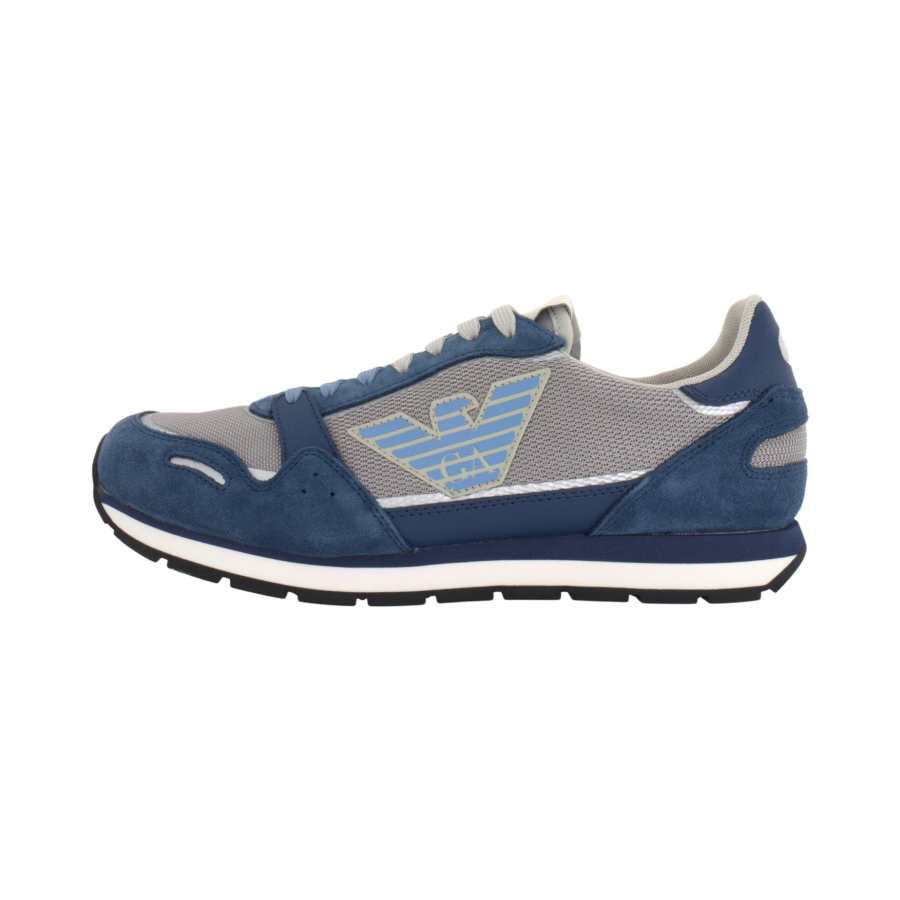 EMPORIO ARMANI Round Toe Lace Up Sneakers
