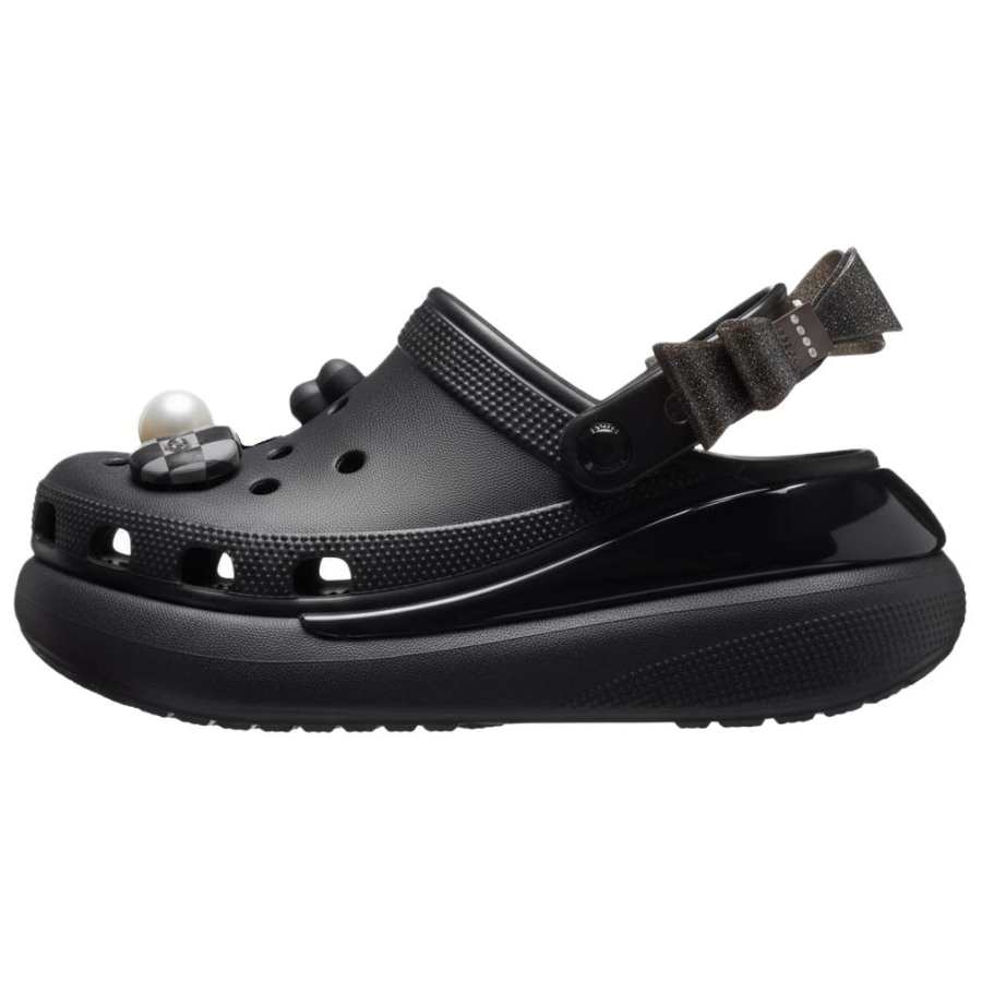 Crocs Crocs Classic Charm Cream Puff Clogs Women's Black