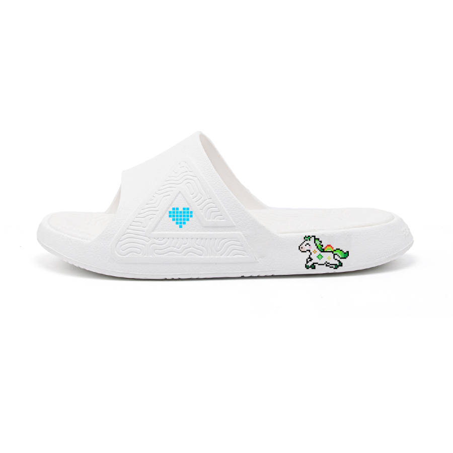PEAK Taichi National Innovation Slippers EVA Slip Resistant, Odor Resistant, Quiet Slide Slippers Unisex Ivory