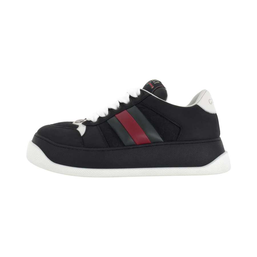 GUCCI Screener Leather Low top Casual Shoes Men's Black