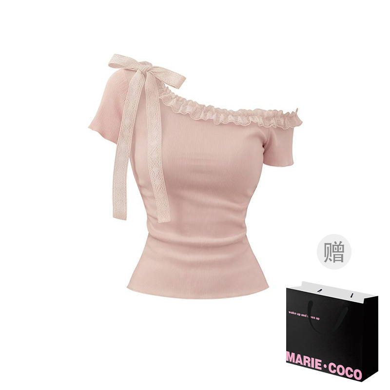 MARIE·COCO T Shirts Women's Top Asymmetrical Collar