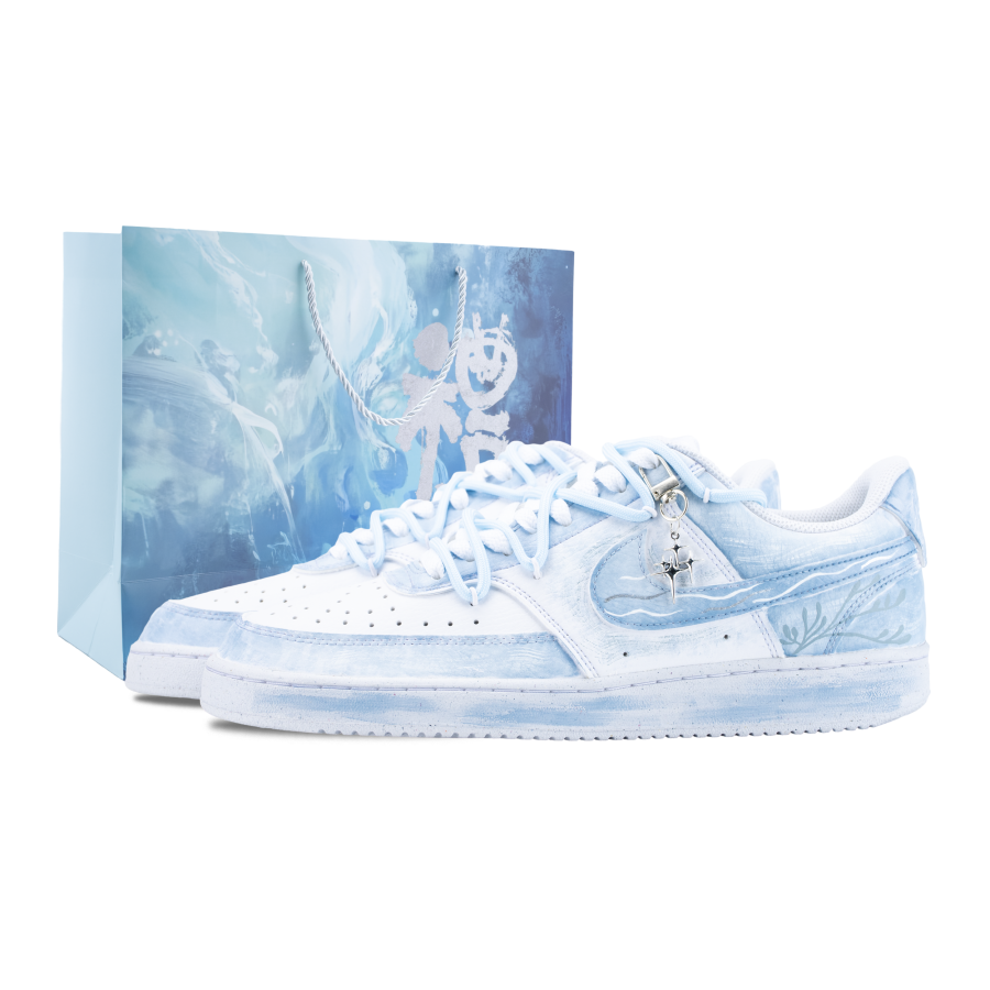 Nike Nike Court Vision Skateboard Shoes Unisex Low Top White/Blue