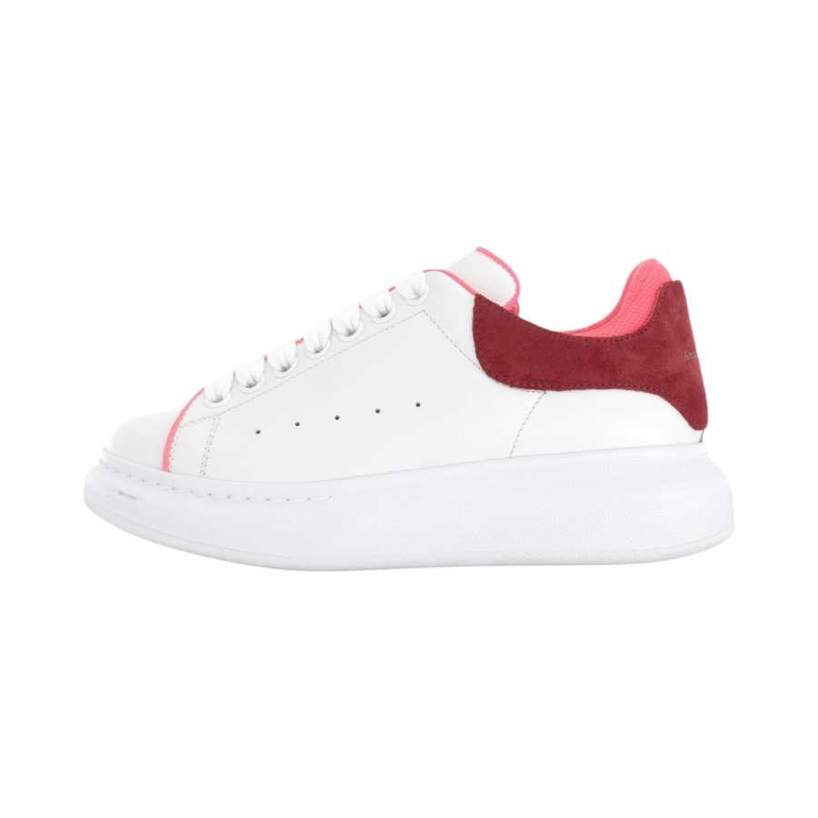 Alexander McQueen Oversized White Velvet Fuchia Women's