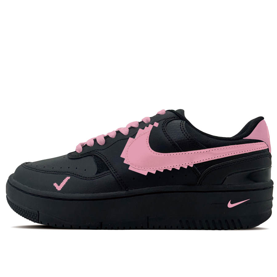 Nike Nike Gamma Force Vegetarian Tooth Synthetic Leather Abrasion Resistant Low top Skateboard Shoes Women's Black