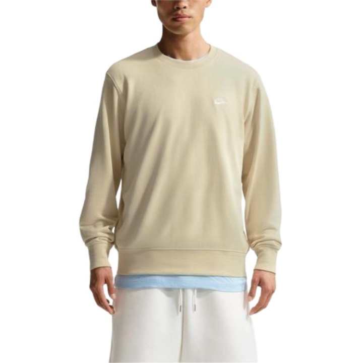 Nike Nike Club Sweatshirts Men's Beige Crew Neck Moderate