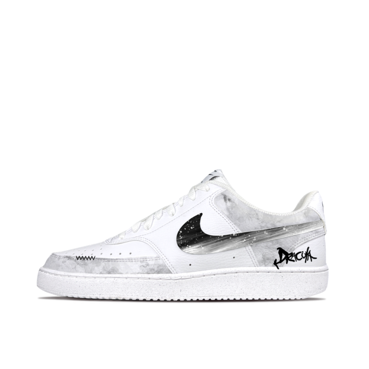 Nike Nike Court Vision 1 Skateboard Shoes Unisex Low Top Gray White