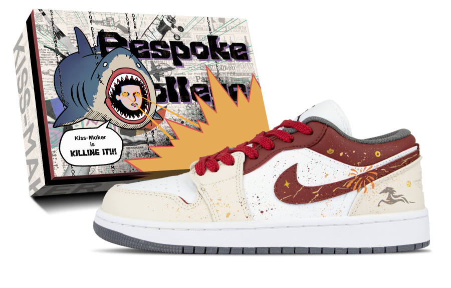 Jordan Jordan Air Jordan 1 Leather Cushioning Low top Basketball Shoes Unisex Beige