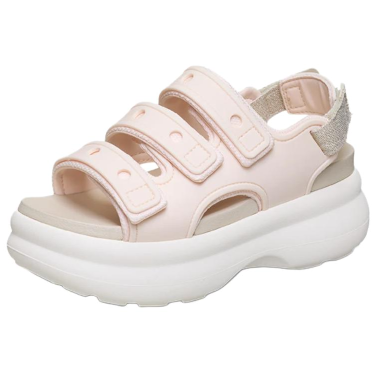 Crocs Soho Shimmer Zuke EVA Beach Sandals Women's Beige Pink