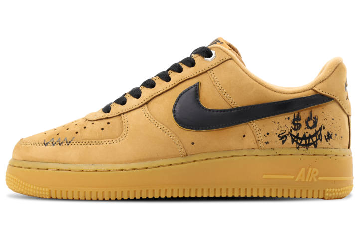 Nike Nike Air Force Cow Leather Low top Skateboard Shoes Unisex Wheat