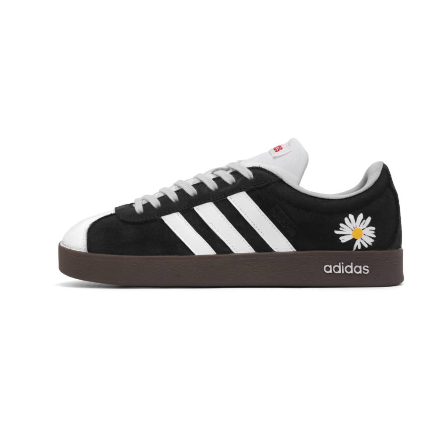 Adidas Adidas VL COURT 2.0 Oreo Suede Abrasion Resistant Lightweight Low top Skateboard Shoes Unisex Black White