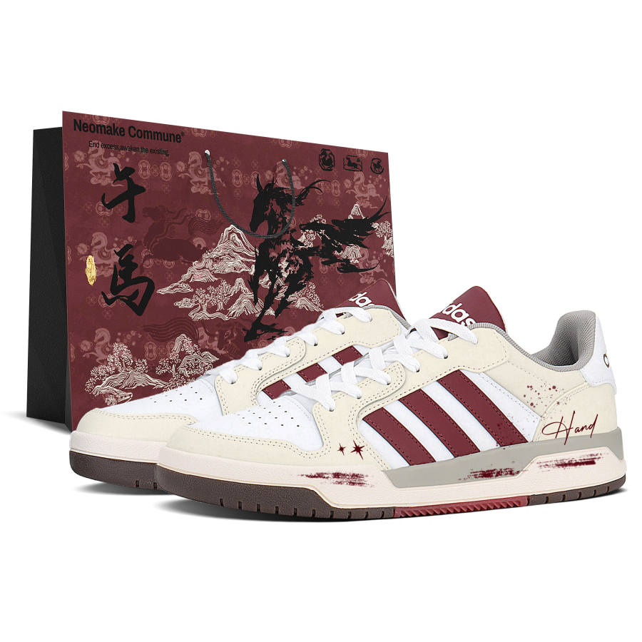 Adidas Neo Entrap Low top Skateboard Shoes Unisex Red