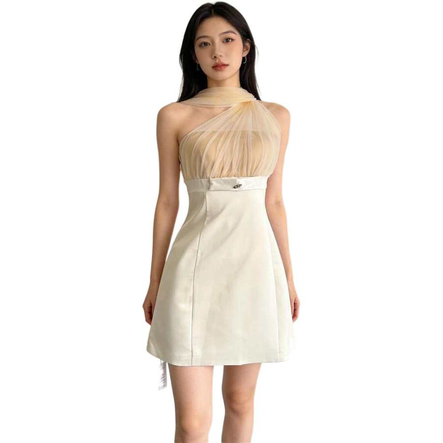 JBBCN Sleeveless Dresses Women's Image Color Asymmetrical Collar Thin Short