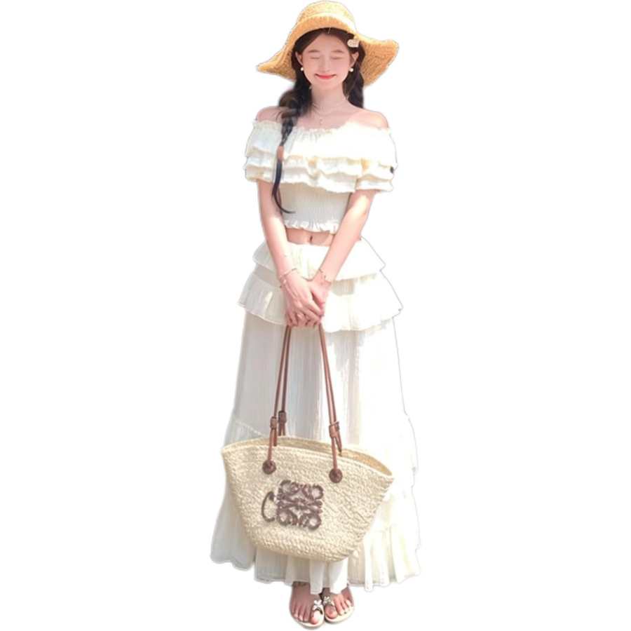 JBBCN Two Piece Skirt Sets Women's Boat Neck Thin Long