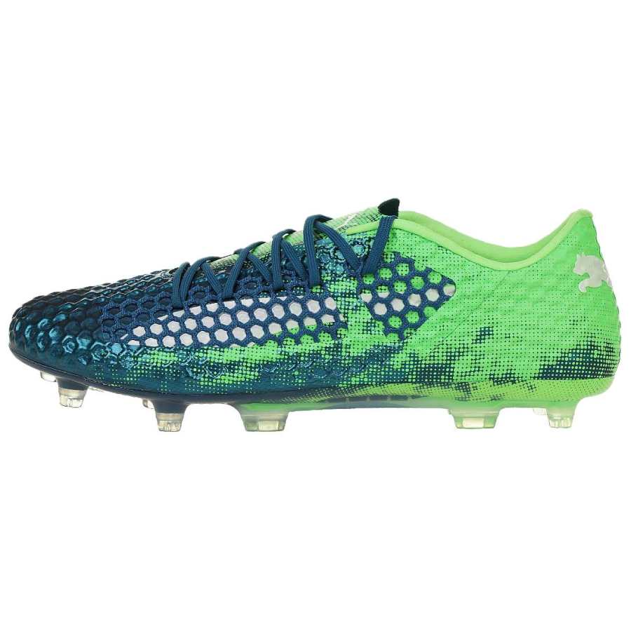 PUMA Future 18.1 AG Artificial Ground FG Firm Ground Support Soccer Shoes Men's Blue Green