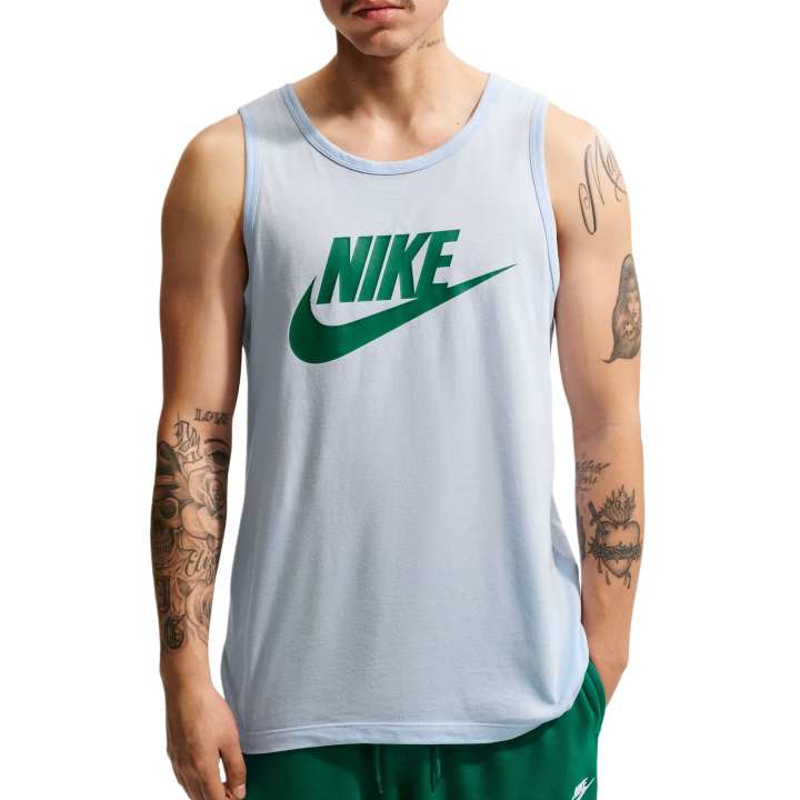 Nike Nike Sportswear Tank Tops Men's Hydrogen Blue Crew Neck Moderate Straight Fit