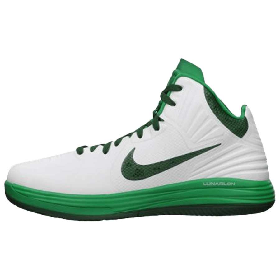 Nike Nike Lunar Hypergamer Mid top Basketball Shoes Men's White Green