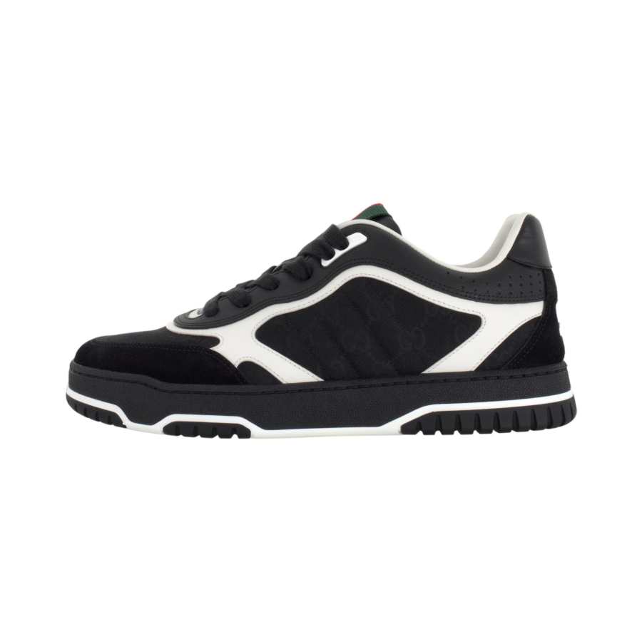 GUCCI Re Web Low top Skateboard Shoes Men's Black