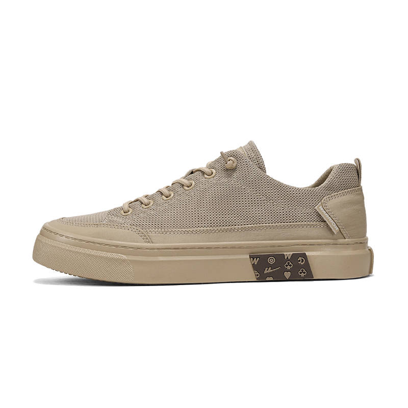 Warrior Height Increasing Abrasion Resistant Lightweight Low top Canvas Shoes Men's Brown