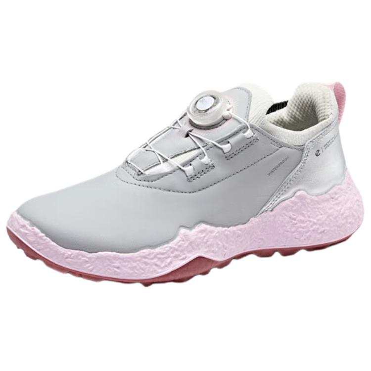 Ecco Biom H5 Cow Leather Rebound Low top Golf Shoes Women's Gray Pink