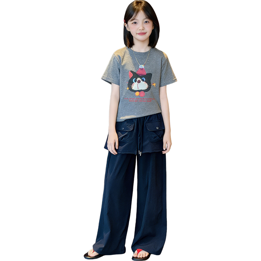 Lanza Girls' Set Summer Style Middle School Kids'