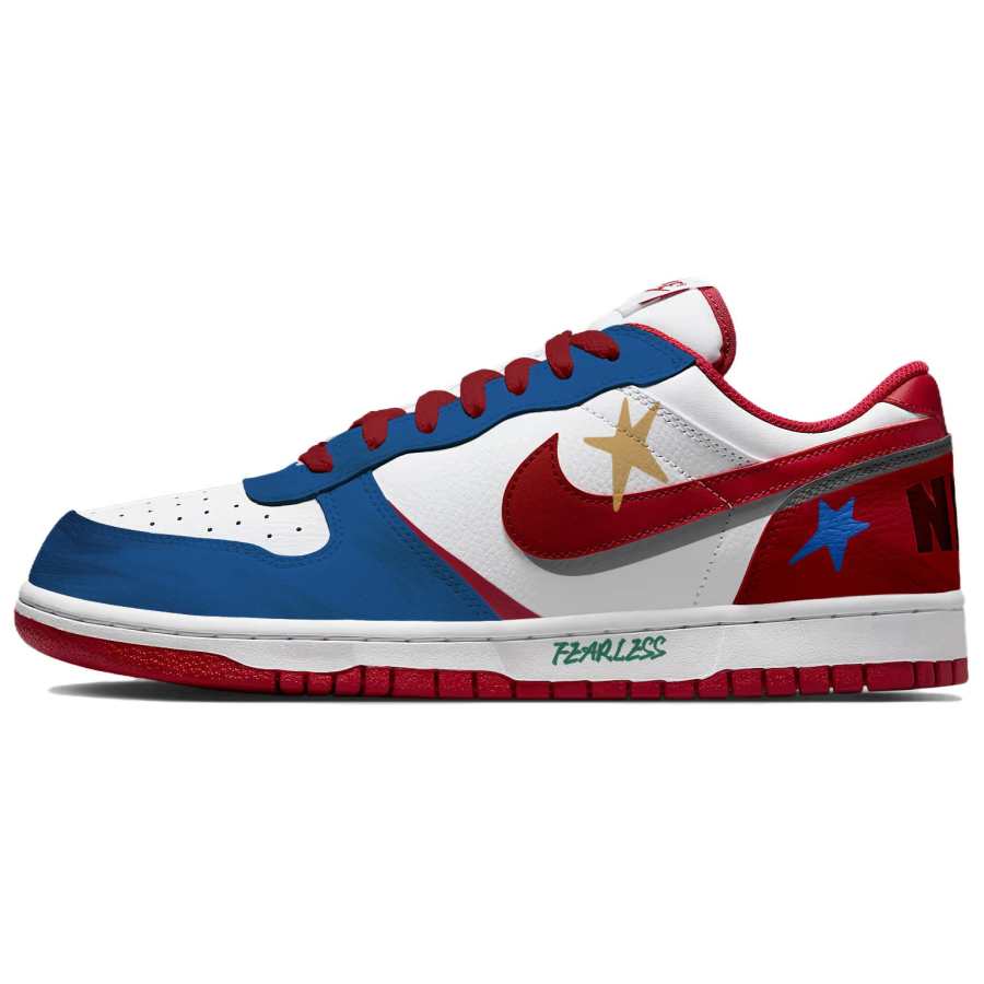 Nike Nike Big Abrasion Resistant Breathable Low top Skateboard Shoes Men's Blue