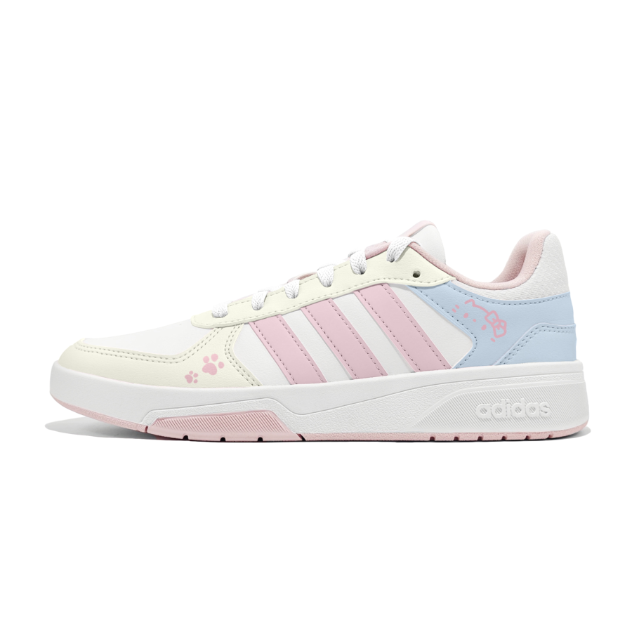Adidas Adidas COURTBEAT Kitty Milk Puff Leather Cushioning Abrasion Resistant Lightweight Low top Skateboard Shoes Unisex