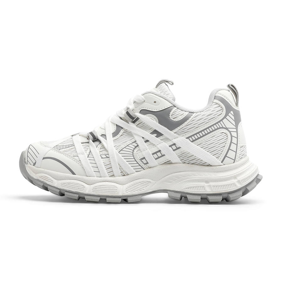 DEERWAY Height Increasing Lightweight Breathable Low top Chunky Sneakers Women's Ecru