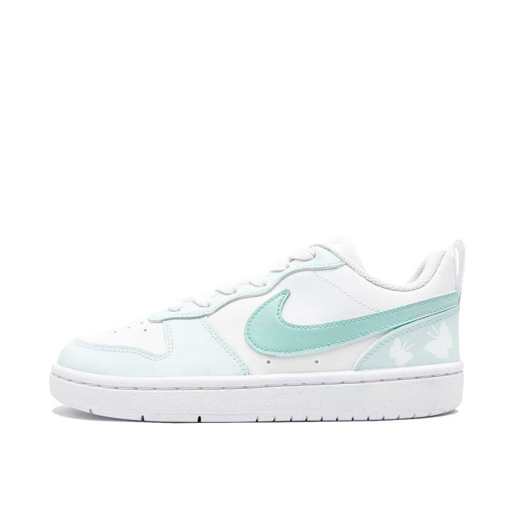 Nike Nike Court Borough Green Butterfly Leather Slip Resistant Cushioning Abrasion Resistant Low top