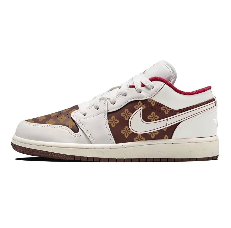 Jordan Jordan Air Jordan 1 Caramel Old Order Children's Basketball Shoes White Teenagers