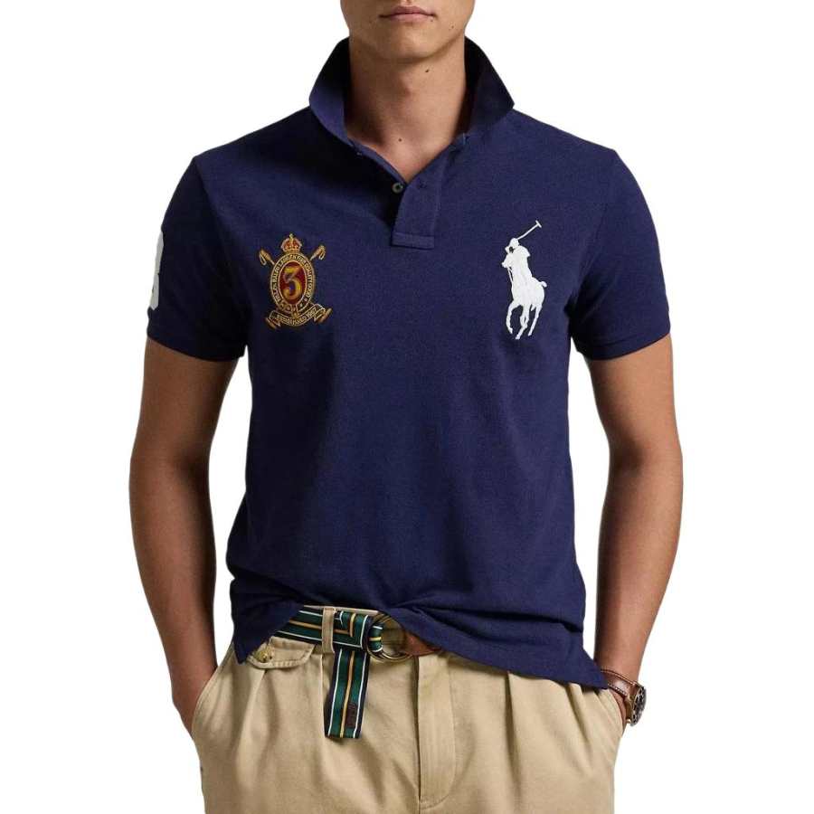 Polo Ralph Lauren Big Pony SS26 Polo Shirt Classic Version Men's Marine Blue