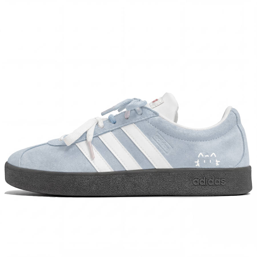 Adidas Adidas Vl Court Classic Maris Sal Blueberry Suede Abrasion Resistant Low top Skateboard Shoes Unisex Blue White