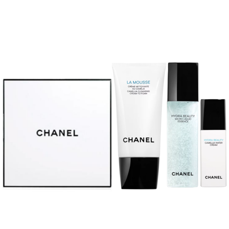 CHANEL Camellia Cleanser Facial Cleanser+Serums Toner+Lotion Skincare Set Box Hydrating Cleaning
